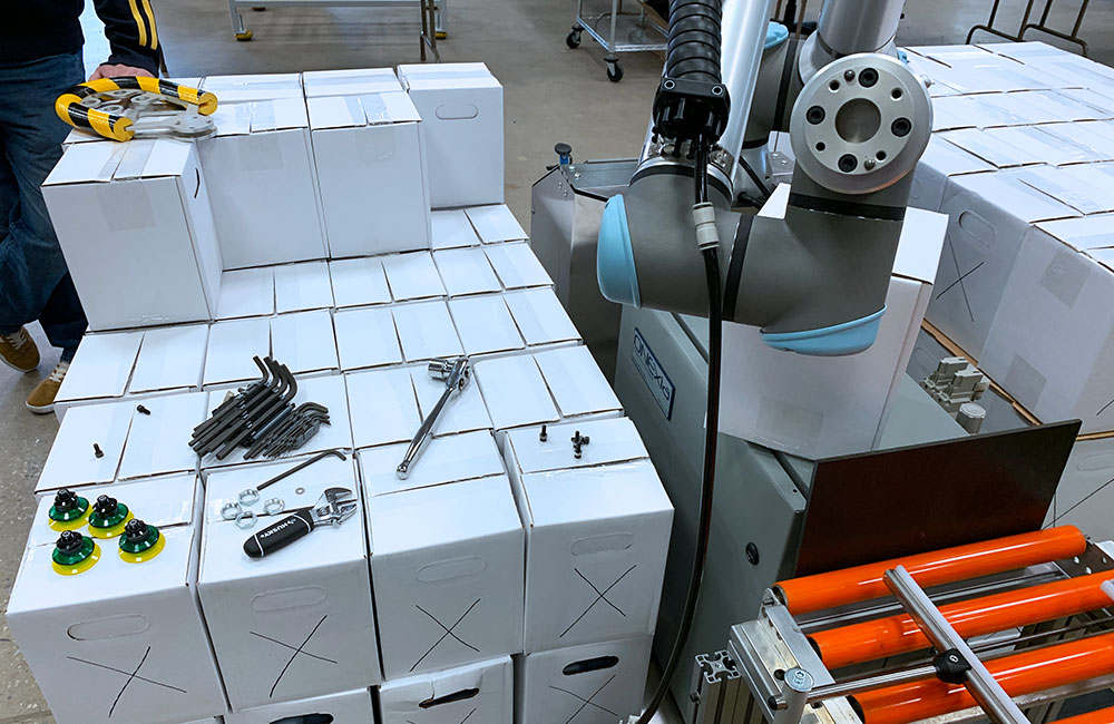 Robotic system prototyping in facility automation process